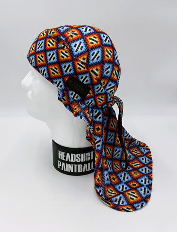 Headshot Headwrap - Huichol Azul/Naranja