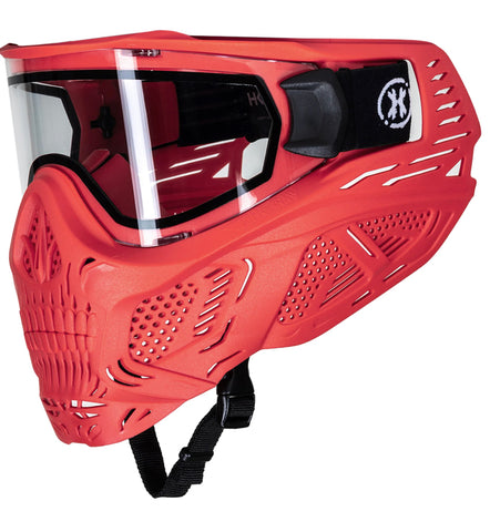 HSTL SKULL GOGGLE - RED W/ CLEAR LENS