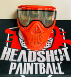 HSTL SKULL GOGGLE - RED W/ CLEAR LENS