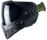 EMPIRE EVS PAINTBALL MASK - BLACK/OLIVE W/ NINJA & CLEAR LENSES