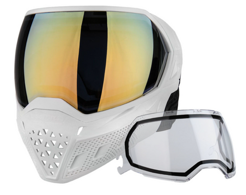 Empire EVS Paintball Goggle - White/White/Gold Lens